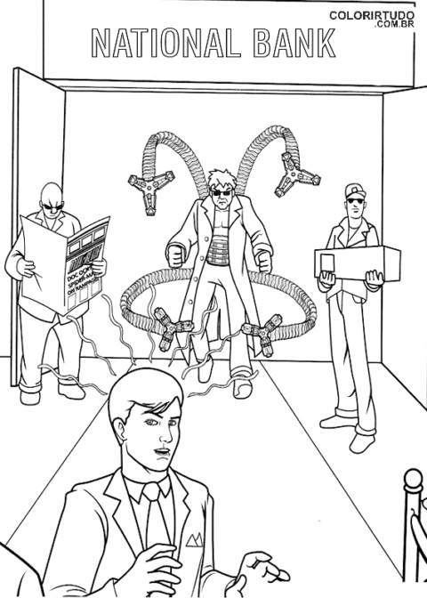 Homem Aranha De Ferro Para Colorir Dr Octopus