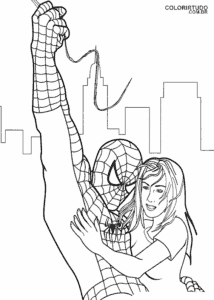 Página para colorear de Spiderman