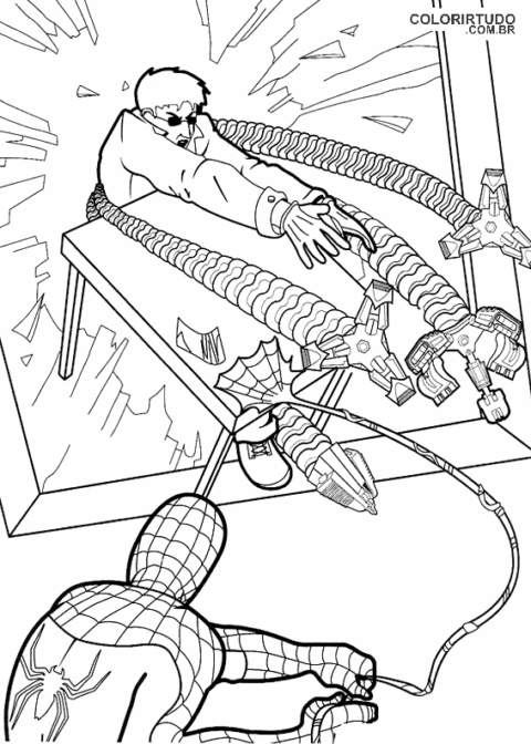 Kolorowanka Spiderman Otto Octavius