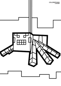 Pagine da colorare di Minecraft Spider