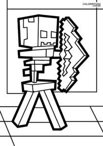 Dibujos para colorear de esqueletos de Minecraft