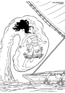 Pagina da colorare di Moana