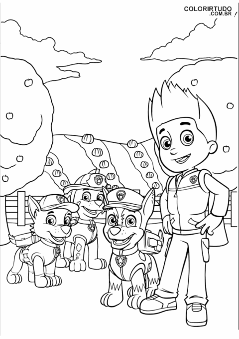 Patrulha Canina Para Colorir