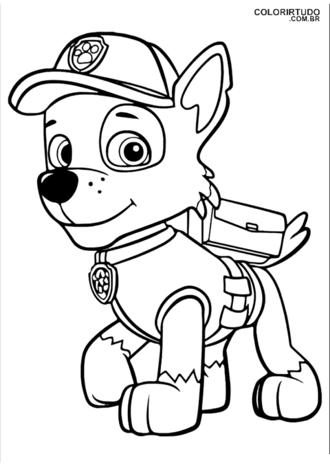 Patrulha Canina Para Colorir Chase