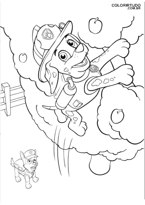 Patrulha Canina Para Colorir Marshall