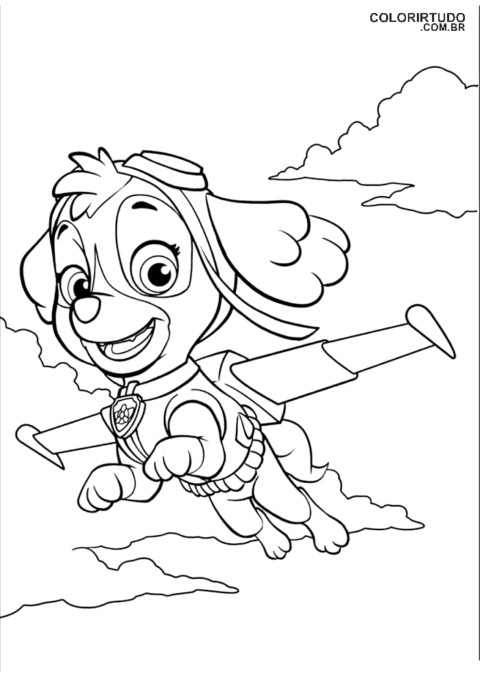 Patrulha Canina Skye Para Colorir