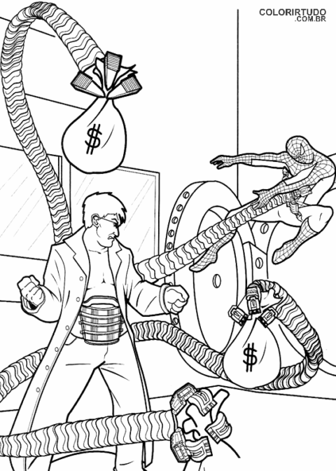 Spiderman Doctor Octopus Coloring Pages