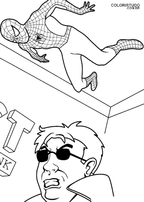 Painting Spider-Man and Doctor Otto Octavius