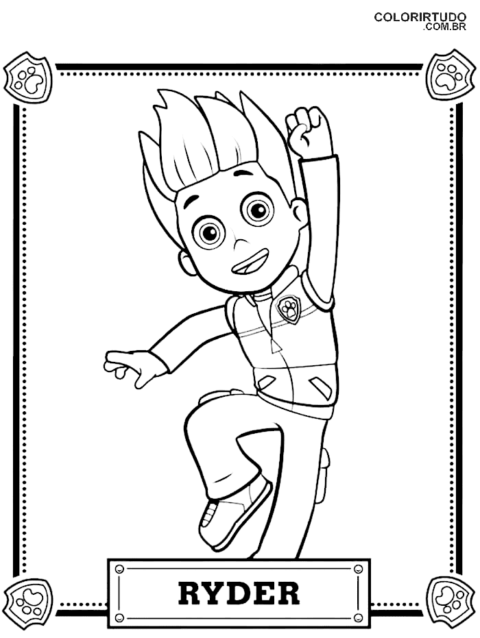 Ryder Patrulha Canina Para Colori