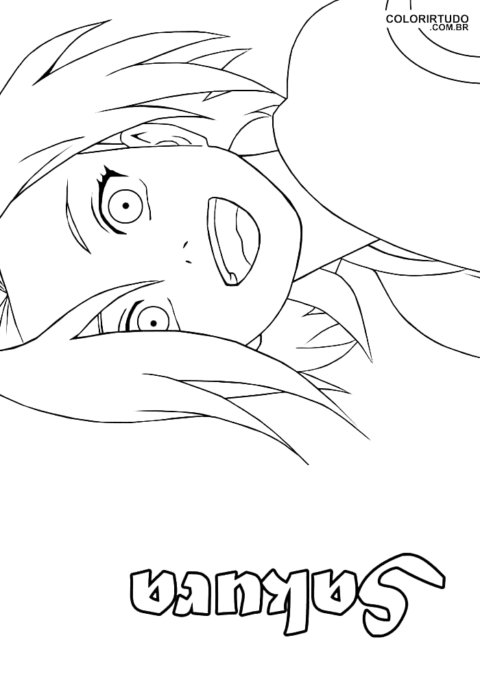 Sakura zum Ausdrucken und Ausmalen