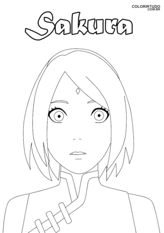 Sakura da stampare e colorare