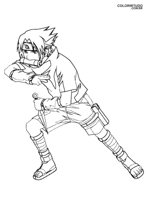 Dibujos para colorear de Sasuke