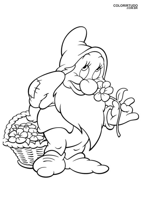 Anao Da Branca De Neve Para Colorir