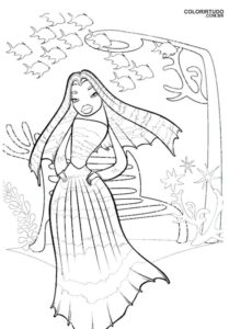 Dibujo de Angie asusta a los tiburones