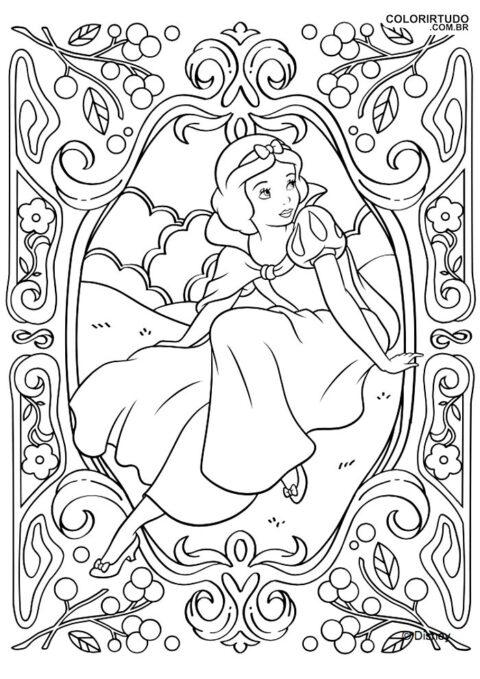 Branca De Neve Desenho Colorir