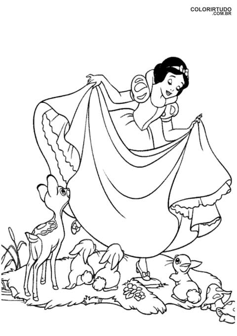 Branca De Neve Desenho Para Colorir