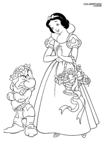 Snow White Drawing To Print