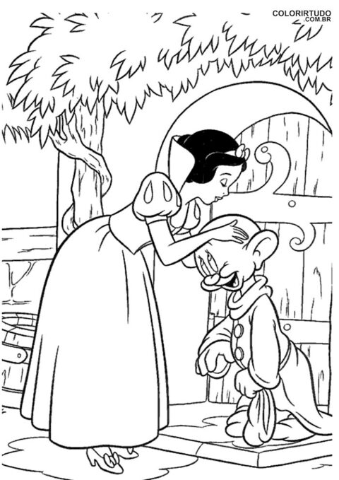 Schneewittchen zum Ausdrucken und Ausmalen