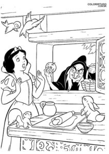 Branca De Neve Para Imprimir E Pintar
