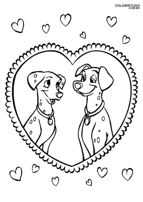 101 Dalmatiërs tekenen om te kleuren