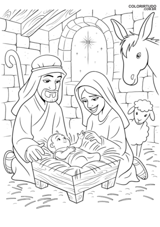 Dibujo de la Biblia a color