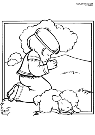 Dibujo bíblico para colorear