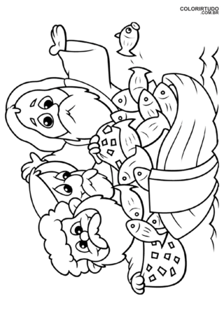 Dibujo bíblico infantil al color