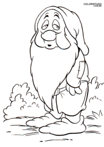 Desenho Branca De Neve Do Soneca Para Colorir