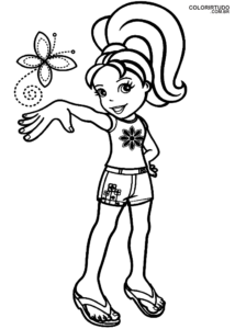 Página para colorear de Polly Pocket