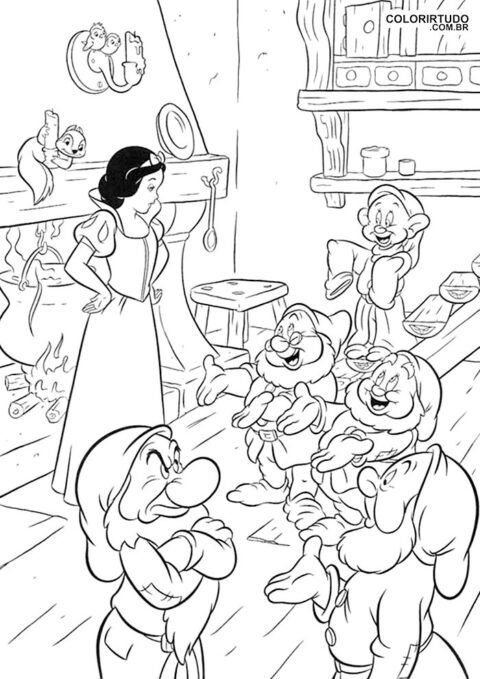 Dibujo de Blancanieves para colorear
