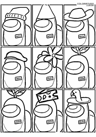 Entre nosotros dibujo para colorear