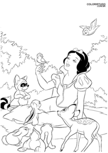 Página para colorear de Blancanieves
