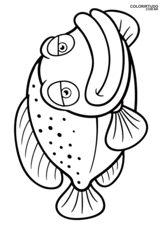 Dibujo de pez grande para imprimir