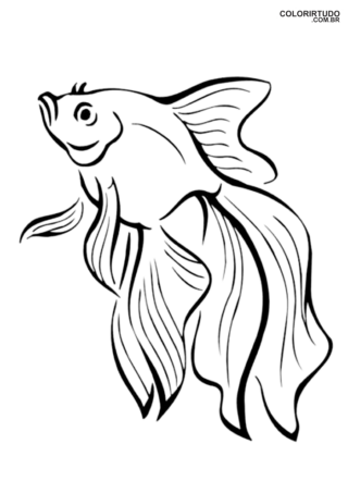 Página para colorear de peces