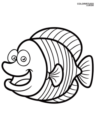 Dibujo de pez para imprimir y colorear