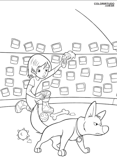 Desenho Do Bolt Para Colorir