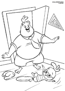 Brouillon de poulet à colorier de poulet