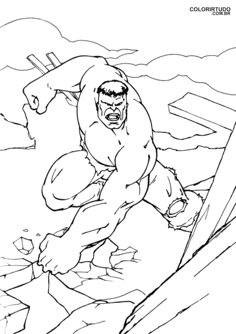 Desenho Do Hulk Para Colorir E Imprimir