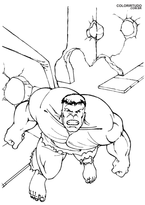 Desenho Do Hulk Para Pintar