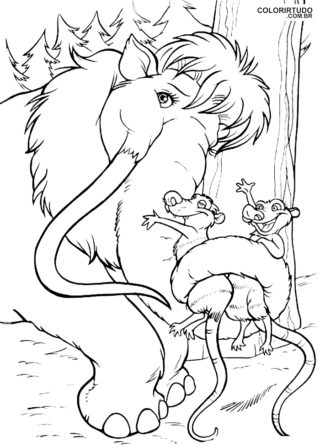 Eiszeit-Zeichnung zum Ausdrucken