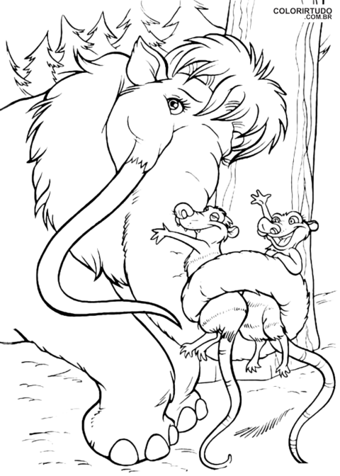 Dibujo de impresión de la edad de hielo