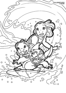 Desenho Lilo E Stitch De Pintar