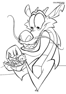 Dessin à imprimer Mushu
