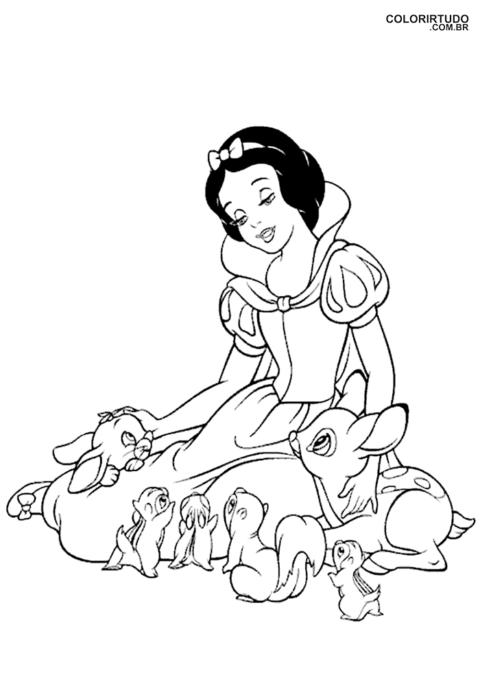 Página para colorear de Blancanieves