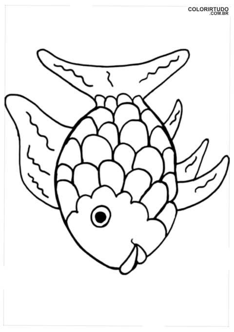 Página para colorear de peces