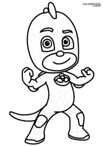 Desenho Para Colorir Pj Masks Lagartixo