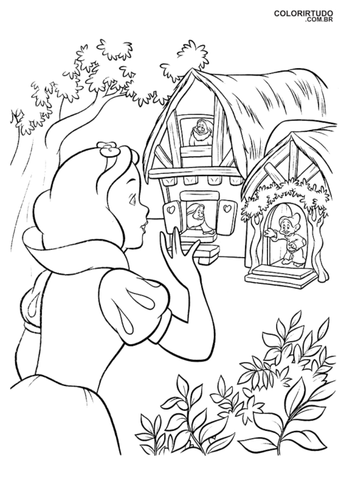 Dibujo de Blancanieves para imprimir
