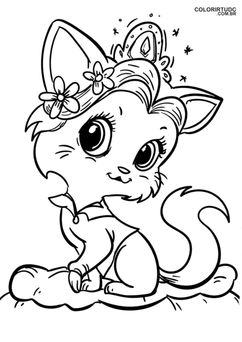 Brouillon à imprimer chat