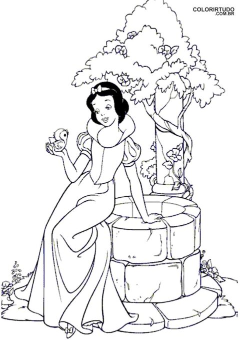 Página para colorear de Blancanieves