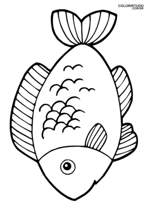 Página para colorear de peces